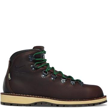 Burgundy Men's Danner Mountain Pass Work Boots | NZ4920WY