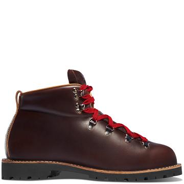 Burgundy Men's Danner Mountain Trail Work Boots | NZ4881HK