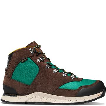 Coffee / Green Men's Danner Free Spirit Work Boots | NZ4925GL