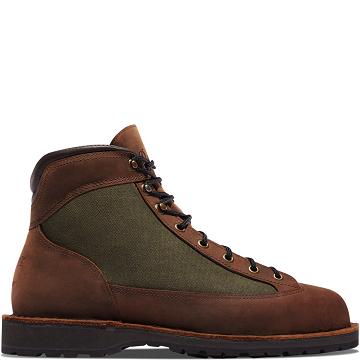 Dark Brown / Green Men's Danner Ridge Work Boots | NZ4930PQ