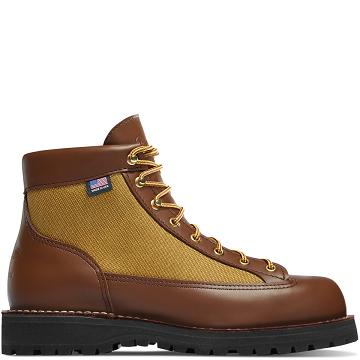 Khaki Men's Danner Light Work Boots | NZ4915UT