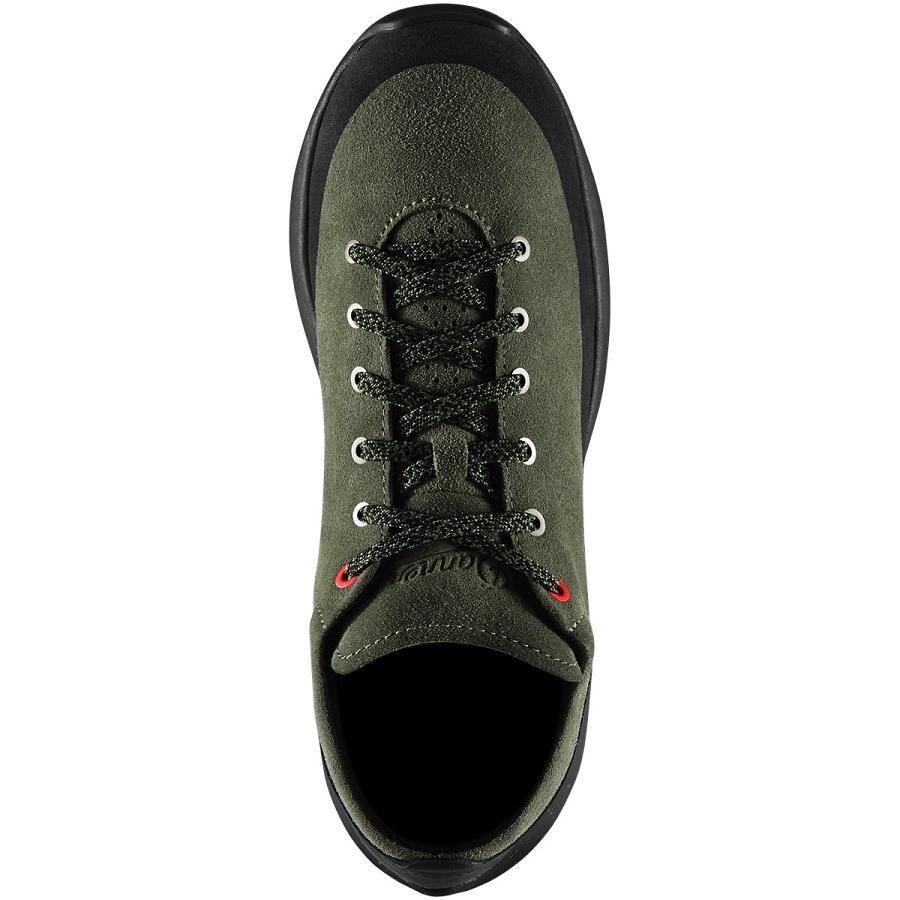 Black / Olive Men's Danner Caprine Low Suede Shoes | NZ4692QZ