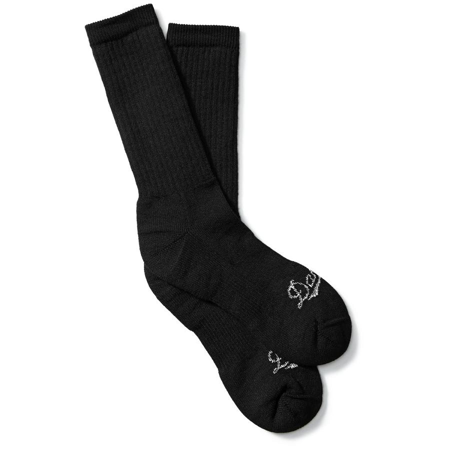 Black Women\'s Danner Merino Midweight Uniform Socks Crew Socks | NZ4540VD