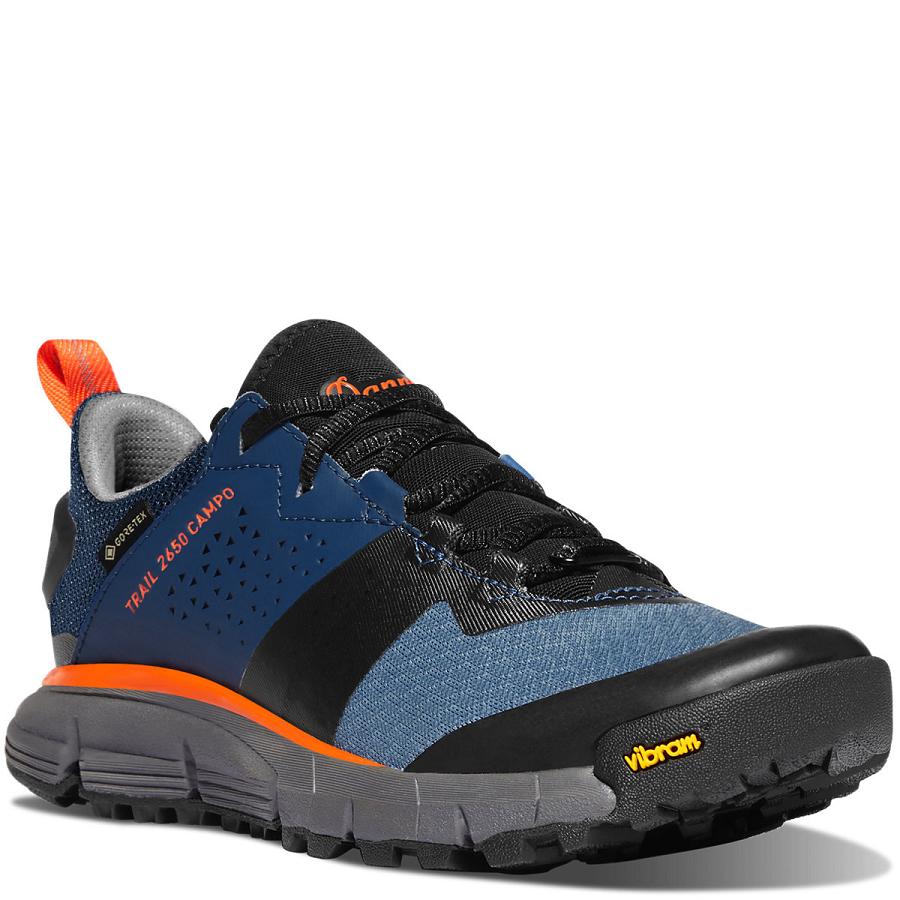 Blue / Orange Women's Danner Trail 2650 Campo GTX Hiking Shoes | NZ4395DN