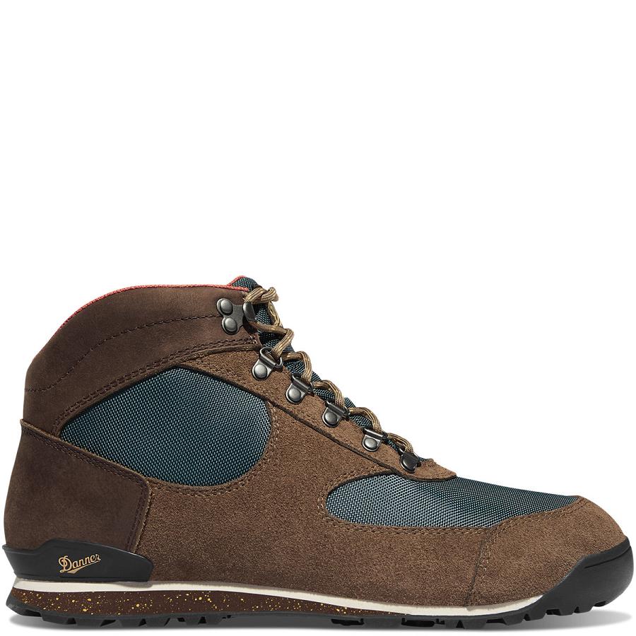 Brown / Blue Men\'s Danner Jag Dry Weather Work Boots | NZ4900GL