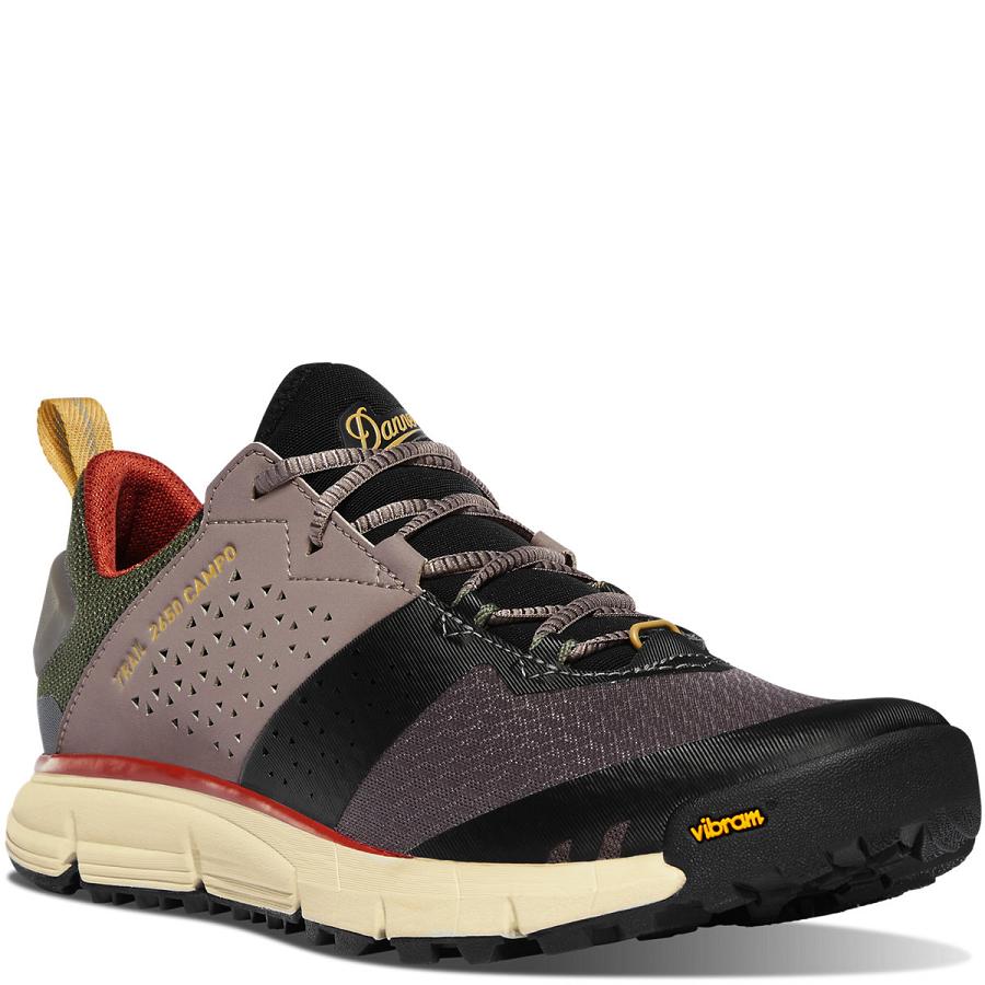 Brown / Green / Orange Men's Danner Trail 2650 Campo Hiking Shoes | NZ4758FM