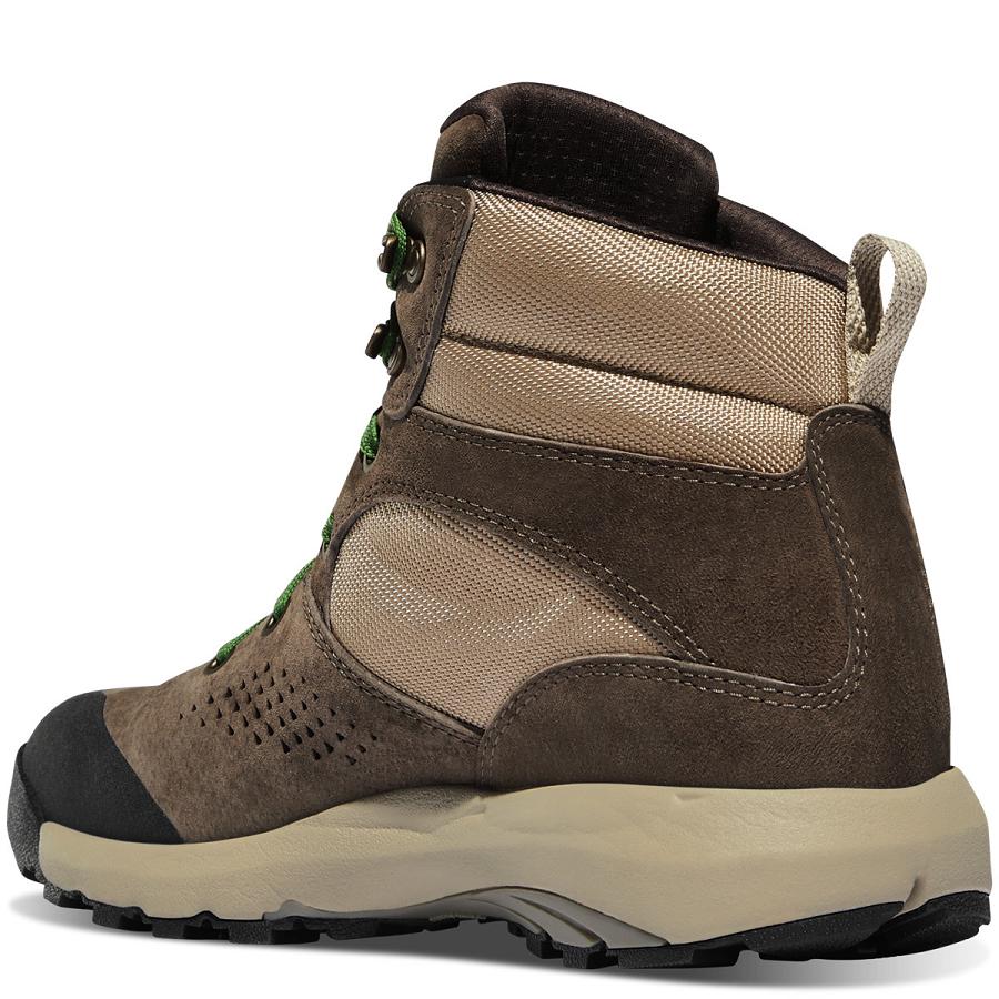 Brown / Green Women's Danner Inquire Mid Hiking Boots | NZ4420DN