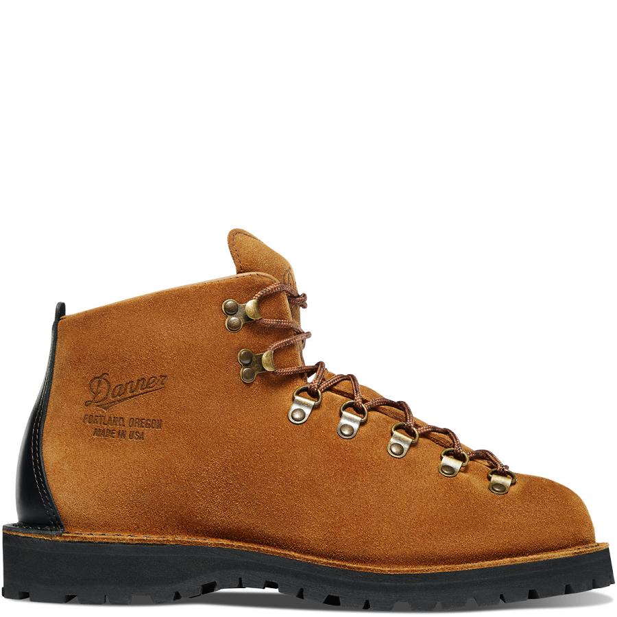 Brown Men\'s Danner Mountain Light Wallowa Work Boots | NZ4885SO