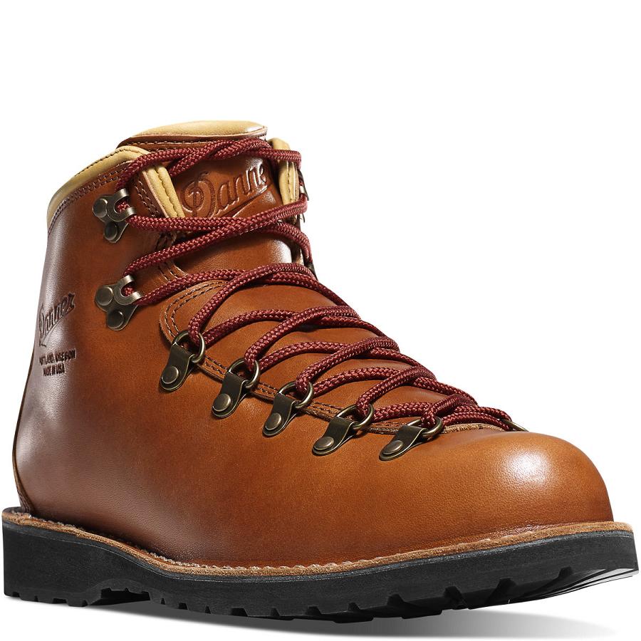 Brown Men's Danner Mountain Pass Hiking Boots | NZ4843RW