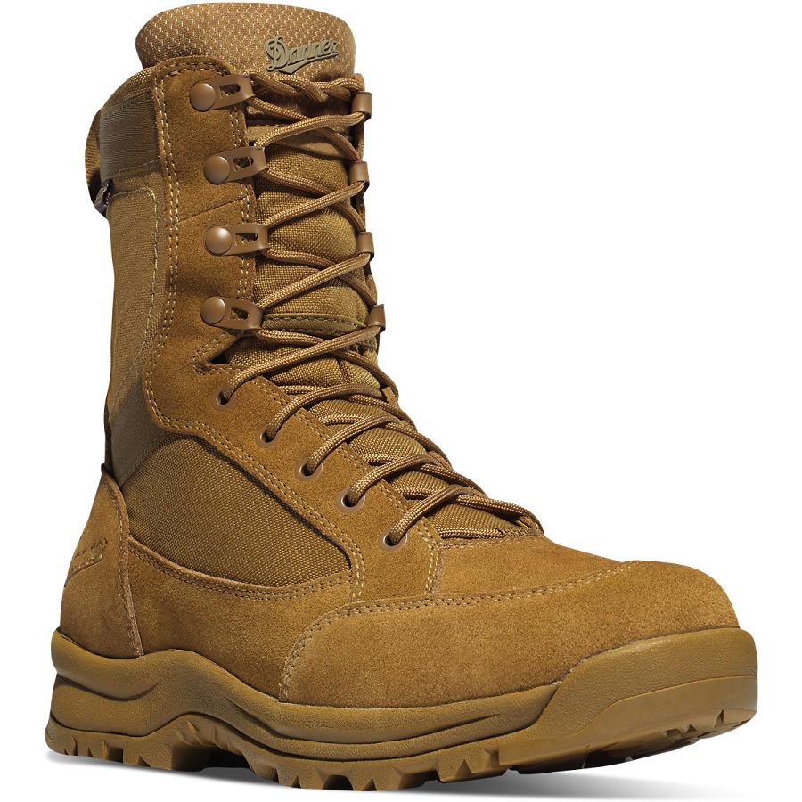 Brown Men's Danner Tanicus Dry Military Boots | NZ4709AP