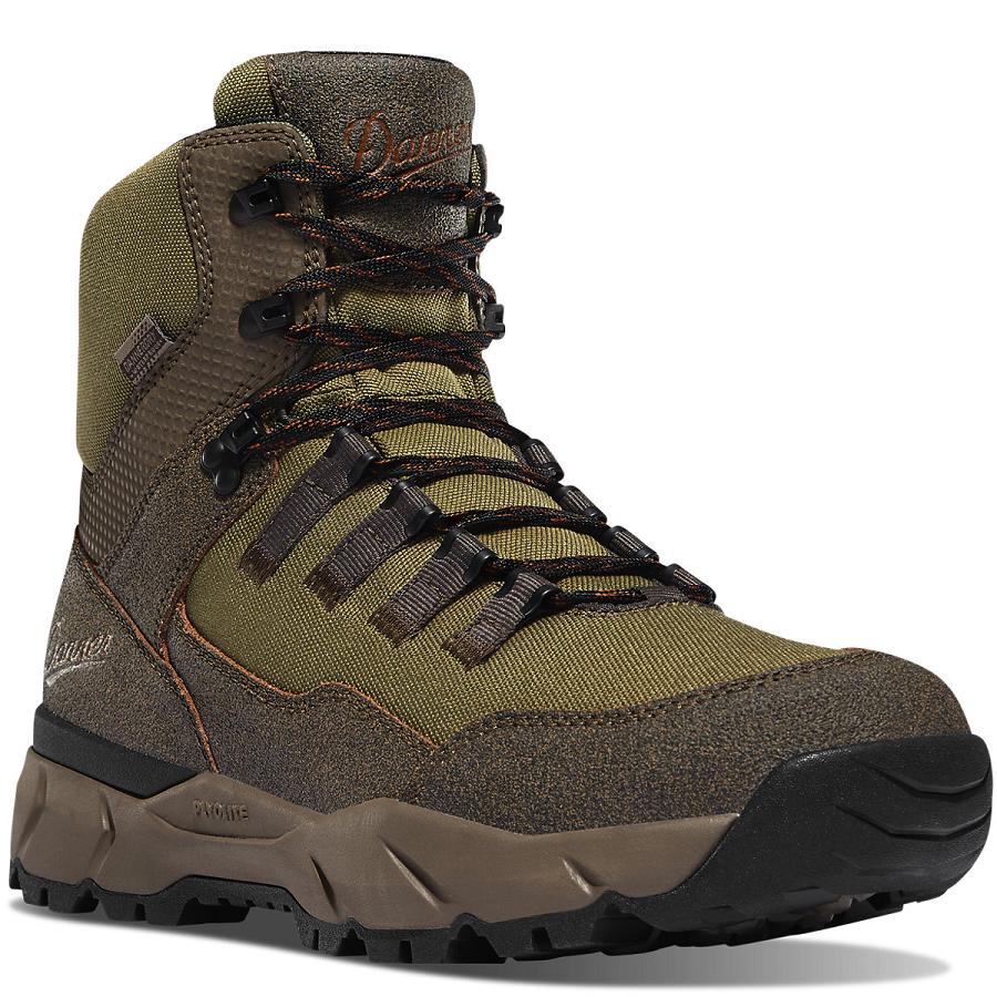 Brown / Olive Men's Danner Vital Trail Hiking Boots | NZ4823NB