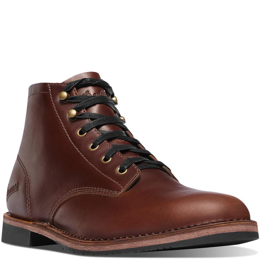 Burgundy Men's Danner Jack II Work Boots | NZ4907GL