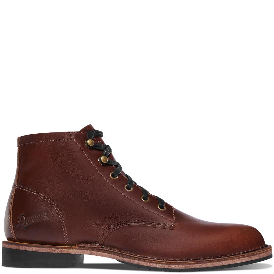 Burgundy Men\'s Danner Jack II Work Boots | NZ4907GL