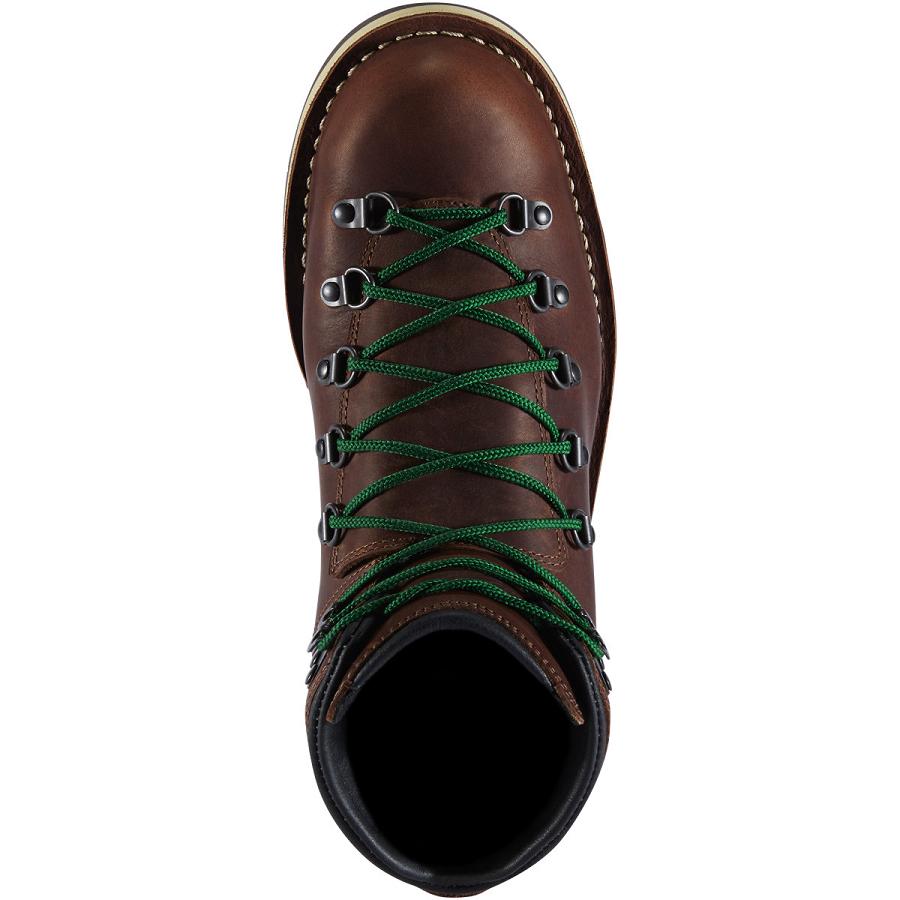 Burgundy Men's Danner Mountain Pass Work Boots | NZ4920WY