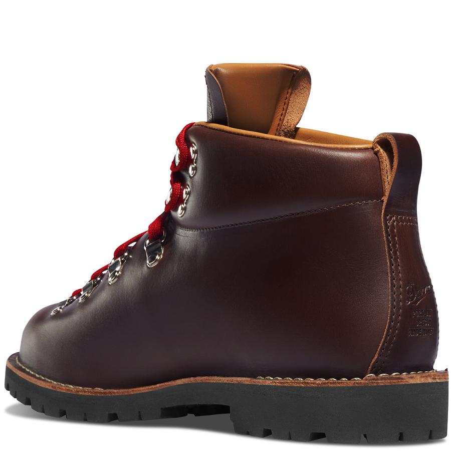 Burgundy Men's Danner Mountain Trail Hiking Boots | NZ4802DN