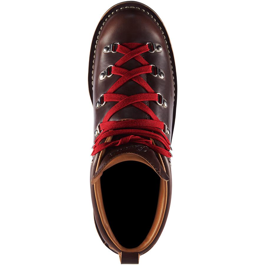 Burgundy Men's Danner Mountain Trail Hiking Boots | NZ4802DN