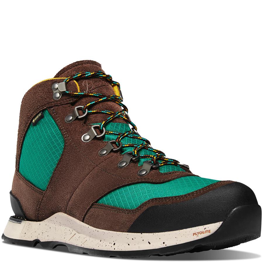 Coffee / Green Men's Danner Free Spirit Work Boots | NZ4925GL