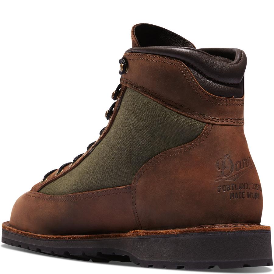 Dark Brown / Green Men's Danner Ridge Work Boots | NZ4930PQ