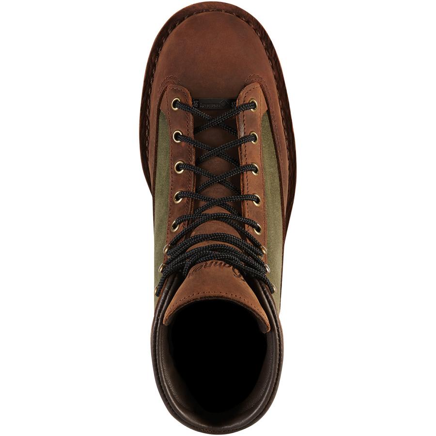 Dark Brown / Green Men's Danner Ridge Work Boots | NZ4930PQ