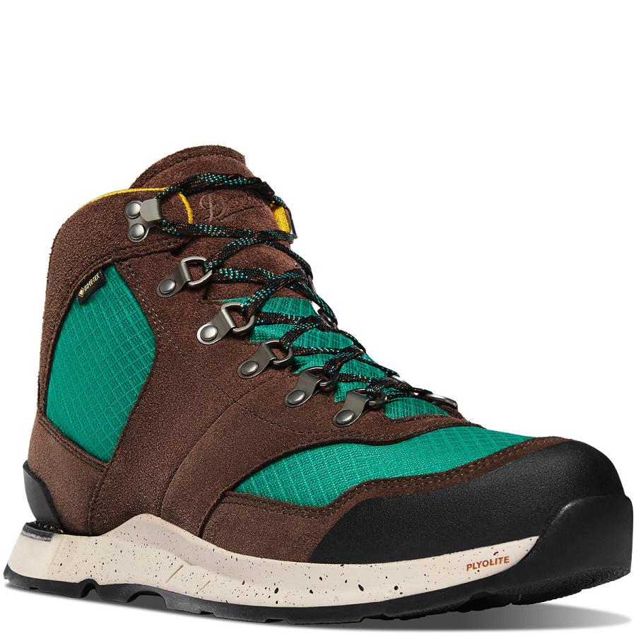 Green / Taupe Men's Danner Free Spirit Hiking Boots | NZ4849HK