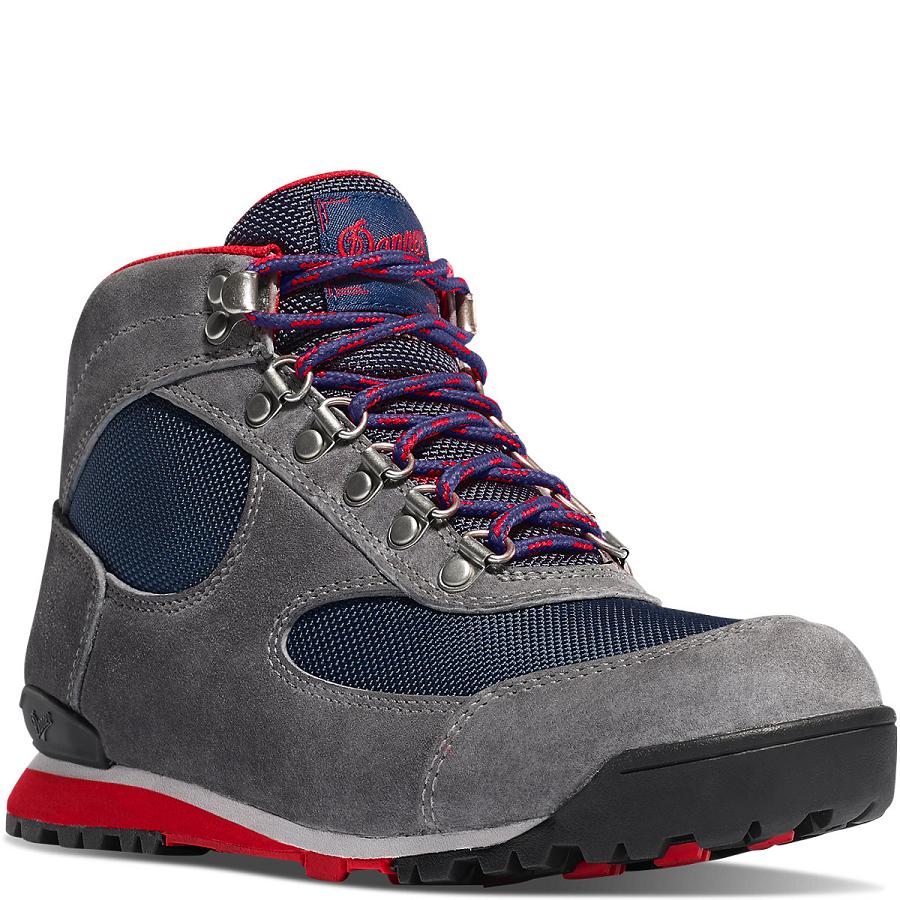 Grey / Blue Turquoise Women's Danner Jag Hiking Boots | NZ4428TV