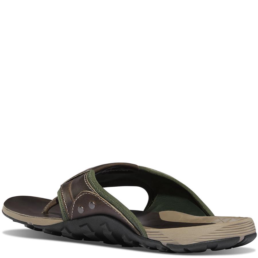 Grey / Green Men's Danner Lost Coast Sandals | NZ4839IS