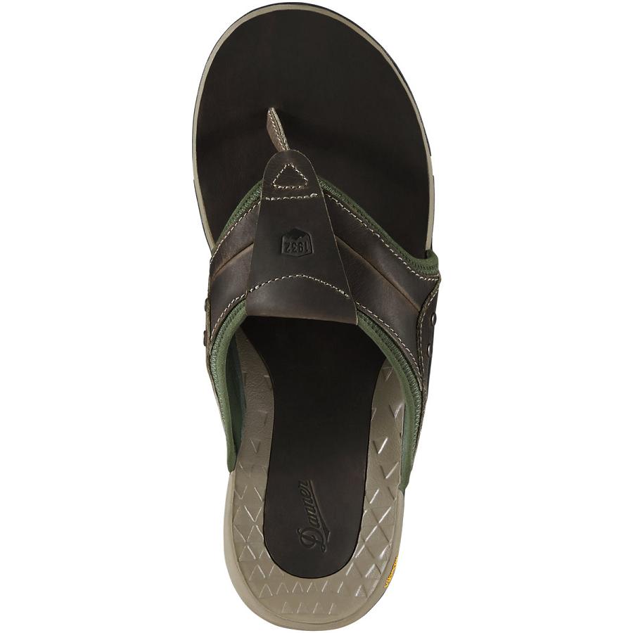 Grey / Green Men's Danner Lost Coast Sandals | NZ4839IS