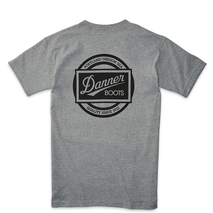 Grey Women\'s Danner Pocket T-Shirt 1970\'s Logo Clothing | NZ4601GL