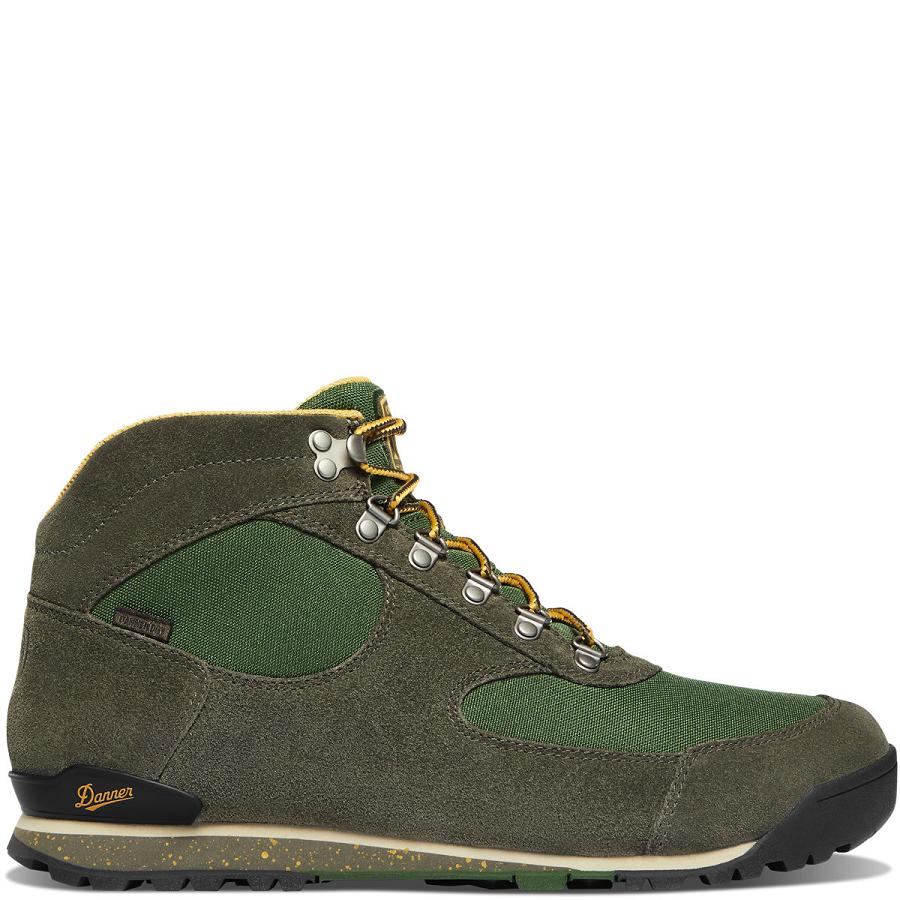 Olive Men\'s Danner Jag Work Boots | NZ4893RW