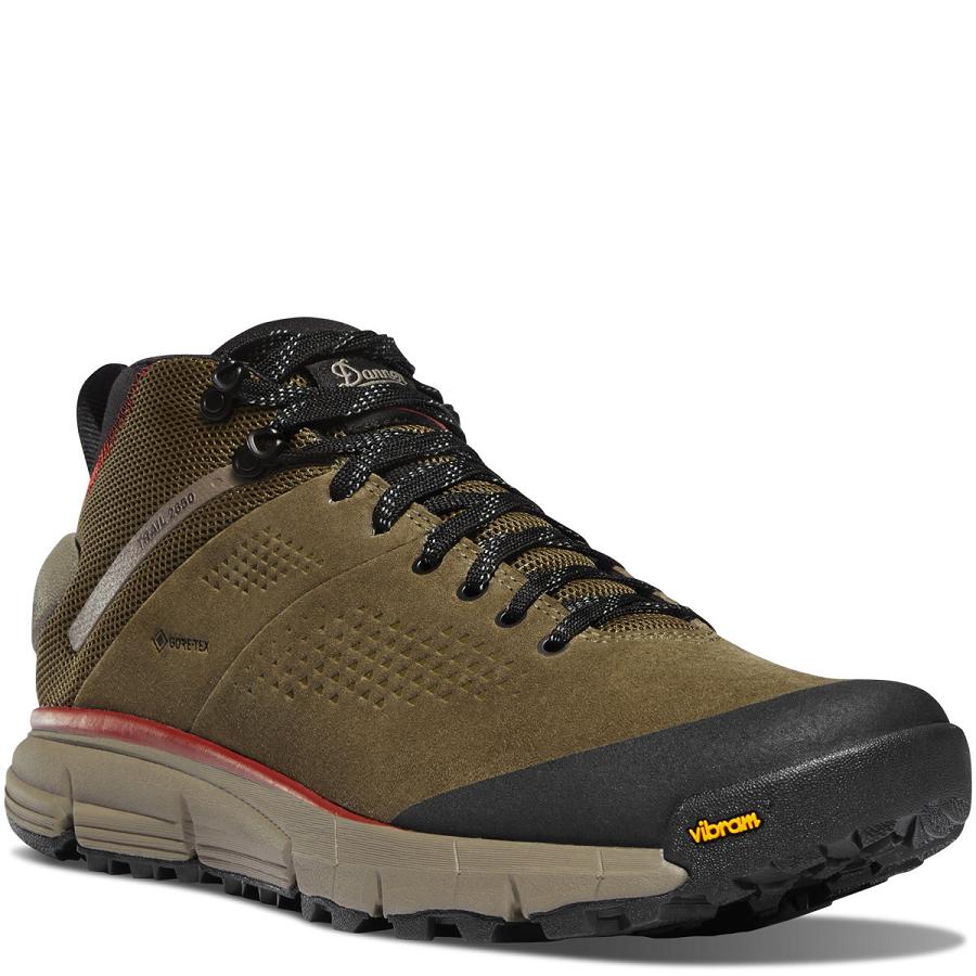 Olive Men's Danner Trail 2650 GTX Mid Hiking Boots | NZ4791YU